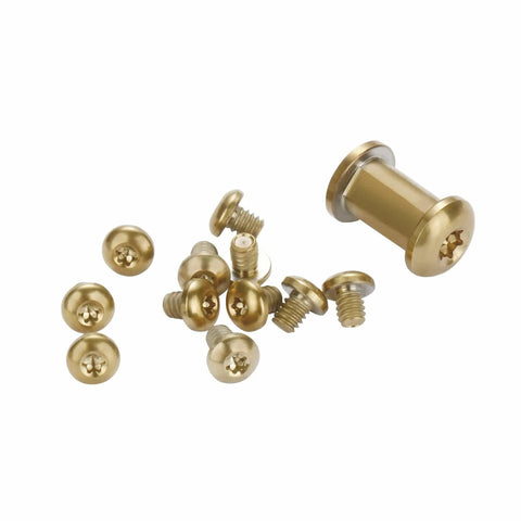 13-Piece Titanium Screw And Pivot Gear Kit For Bugout 535 Bailout 537 Mini Bugout 533 With Pivot Nut Pivot Screw Body Screws In Gold