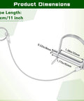 Five Sixteenth Inch Trailer Hitch Coupler Pins With Steel Quick Release Ring Five Pack One And Three Quarters Inch Long D Shape Pins Lock Prevents Loss Heavy Duty Utility Trailer Tongue Accessories For Secure Towing, shown with measurements and wire.