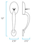 Digital Deadbolt Door Lock And Handleset With No-Fuss Keyless Entry Remote And Keypad For Exterior Doors, side view.