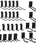 Heavy Duty Slat Wall Hook Set 28 Piece Garage Storage Kit With Locking Hooks For Slatwall Panels Including 4x4 Inch Double Hooks