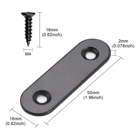 Rock Solid Heavy Duty Stainless Steel Black Corner Brace Plates For Furniture And Cabinet Reinforcement Woodworking Joints Pack Of 30 Tough Pro Grade Diy Fixes