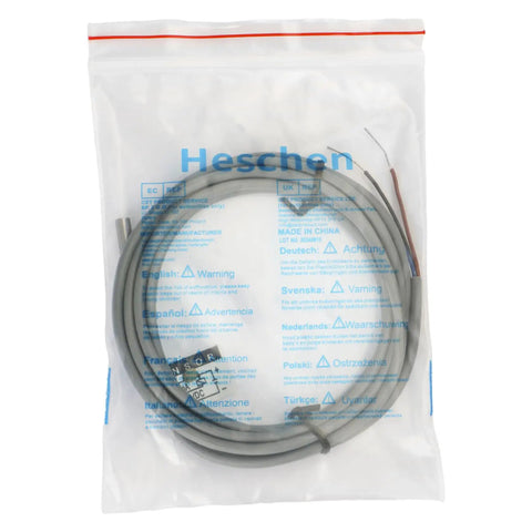 Inductive Proximity Sensor Switch M4 Shield Type with 1mm Sensing Distance in packaging, 200cm cable for metal detection