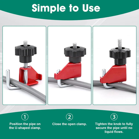 Step-by-step use of 4 Piece Hose Pinch Off Pliers Set for Automotive Brake Line Clamps and Fuel Lines