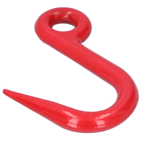 Heavy Duty Alloy Steel Eye Lifting Hook With Safe Grab Design, 1 Ton Capacity, Industrial Crane Hook For Factories, Ports, Construction, Red