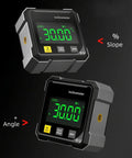 Ultra Precise Digital Angle Finder With Laser And Four Side Magnetic Base, LED Readout Inclinometer, black 30° angle display