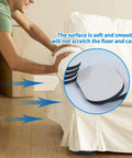 Eight Pack Heavy Duty Oval Felt Furniture Sliders for Moving on Hard Floors Easily Glide Couches Beds Armoires