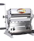 Front view of 12 Inch 3 In 1 Sheet Metal Heavy Duty Pro Grade Shear Brake Roll Machine with adjustable fingers and slip rolls
