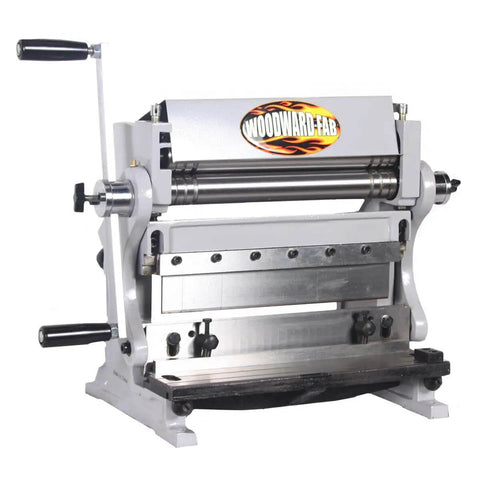 Front view of 12 Inch 3 In 1 Sheet Metal Heavy Duty Pro Grade Shear Brake Roll Machine with adjustable fingers and slip rolls