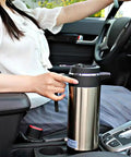 Road Ready Dope Portable Water Heater For Car And Truck 12V 24V Fast Heat in vehicle with user adjusting temperature control.