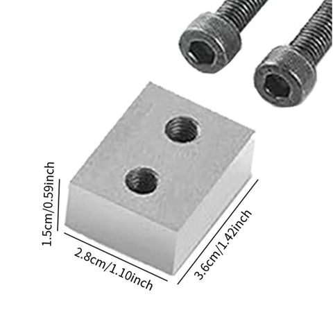 Zguzmcmk Electric Rebar Cutter Blades Hydraulic Steel Cutting Machine Accessories mounting block with two holes.