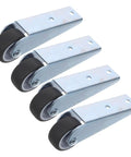 4 Pack Heavy Duty Sliding Door Replacement Caster Wheels Steel And Rubber Track Rollers with durable side mount design.