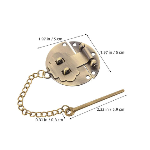 Retro Iron Alloy Hasp Latch Tower Buckle Chain Lock For Vintage Jewelry Chest Treasure Display Case Storage Security secure design features.