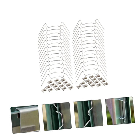 Greenhouse Repair Kit With 60 Glazing Wire Clips And Plant Fixing Clips Stainless Steel Garden Fasteners For Securing Glass Panels Window Repair Durable Buckle Clips And Easy DIY Fixes