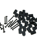 7/16 Inch Screen Clips 12 Pack for Storm Windows and Storm Doors, Glass Retaining Clips and Screen Fasteners shown with screws