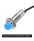 Inductive Proximity Sensor Switch NO PNP, 8mm Sensing Distance, DC 6-36V, Model LJ18A3-8-Z BY, close-up with blue cap
