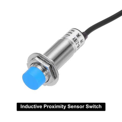 Inductive Proximity Sensor Switch NO PNP, 8mm Sensing Distance, DC 6-36V, Model LJ18A3-8-Z BY, close-up with blue cap