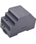 DIN Rail Power Supply 60W 24V 2.5A Ultra Slim 3SU Step Shape Industrial Grade UL Class II LPS Certified 4KV Isolation for Industrial Automation and Home Automation Projects, angled view