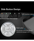 Super Sleek Square Black Smart Toilet Seat Bidet with side button design and LED function indicator for easy control.