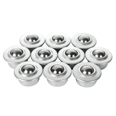 Bad Boy 16 Piece Carbon Steel Ball Transfer Bearings, 5/8 Inch CY-15H Roller Casters Deliver Smooth 360 Degree Swivel Action, Rock Solid 44 Pound Load Rating For Conveyor Rigs And Workshop Gear