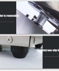 Commercial Electric Sugar Coating Machine For Candy And Chocolate Polishing Adjustable Speed showing removable roller and non-slip feet.