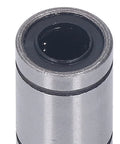 Close-up of a single alloy steel linear motion bearing from Ten Piece Set Of Alloy Steel Linear Motion Bearings And Bushings For Low Friction High Precision Smooth Operation In CNC Machines And 3D Printers Workhorse Quality For Industrial Use