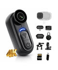 4K Mini Body Camera With 6 Axis Stabilization 128GB Built In Memory Waterproof Wearable Action Cam For Cycling Travel And Outdoor Adventures Hands Free Audio Capture with accessories