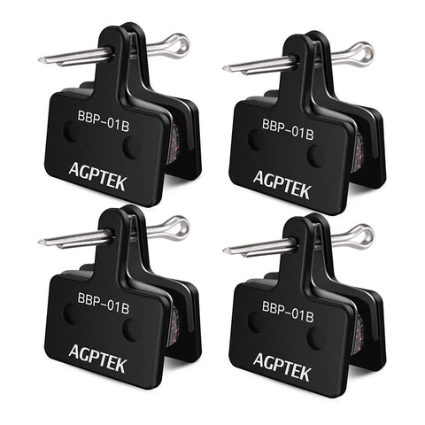 High Performance Mountain Bike Disc Brake Pads With Spring Semi Metallic Copper Fiber And Kevlar For Quiet Grippy Stopping Power Excellent Heat Dissipation And Wear Resistance Compatible With TRP Tektro Shimano Deore Brakes