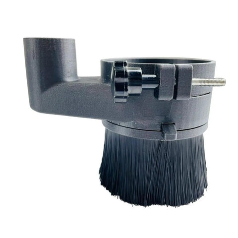 Powerhouse Magnetic Spindle Brush Dust Shoe For Cnc Woodworking With quick change bristles, strong magnet, and dust control features.