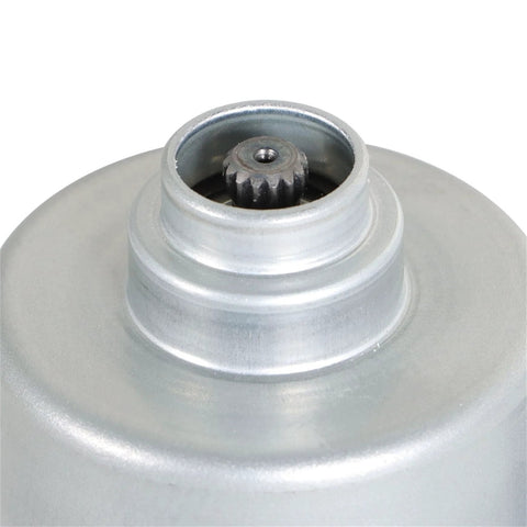Automatic transmission clutch actuator, silver metal unit with splined shaft (close-up view)
