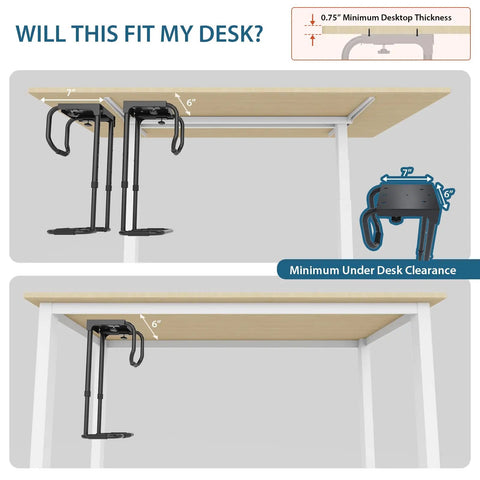 Heavy Duty Under Desk PC Mount Upgrade Your Battle Station With This Badass Adjustable CPU Bracket fitting under a desk.