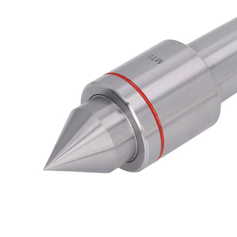 Mt5 60 Degree Morse Taper Live Lathe Center For Heavy Duty High Speed Lathes And CNC Machining, Precision Ground High Carbon Steel, Triple Ball Bearing