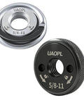 Two Pack Five Eighths Inch Eleven Thread Angle Grinder Flange Nuts With D Ring Knurled Arbor Nut Tool Free Quick Release