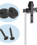 4 Pack Anti Jump Disk Block Sliding Barn Door Hardware Set With Adjustable Stopper Pads To Prevent Door Jump, Durable Plastic Construction, Compact 0.98 X 0.98 X 0.39 Inches, Ideal For Top Track Anti Jump In Black.