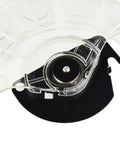 Close-up of Electric Miter Saw Blade Guard Replacement For LS1040 With Clear Safety Shield showing black and transparent construction.