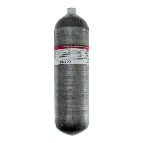 High Pressure 4500 PSI Air Tank For PCP Airguns With 4.7 Liter Capacity, carbon fiber M18x1.5, front view
