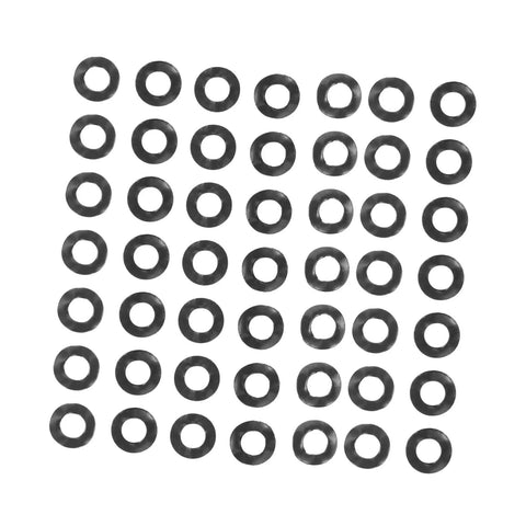 500 Piece Spring Wave Washer Kit Compression Metal Washers For Screws And Bolts Assorted Sizes Heavy Duty Wave Springs For Thrust Loading Durable High Precision Washers For Mechanical Assemblies. black wave washers arranged in rows