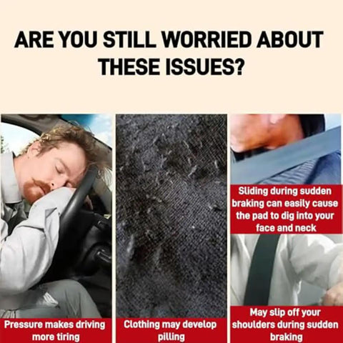 Image highlighting issues with seat belts, including discomfort and clothing damage, relevant to Premium Leather Seat Belt Cover For Tesla Cybertruck Featuring Quilted Smooth Surface Keeps Your Threads Pristine Lowers Shoulder Pressure And Elevates Daily Highway Cruising.