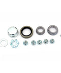 Trailer Hub Spindle Kit For 5 Bolt 4.5 Inch Bolt Circle On 3500 Lb Axles With 1 3 8 Inch To 1 1 16 Inch Tapered Spindles Outer Races Preinstalled
