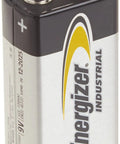 Heavy Duty Industrial 9 Volt Alkaline Batteries Pack Of 12 Long Lasting Powerhouse visible from side angle with branding details.