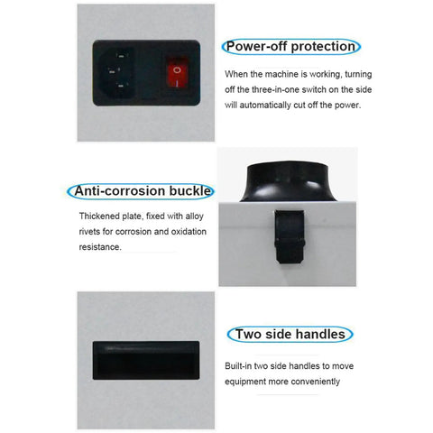 Welding Fume Extractor For Soldering And Welding With Triple Filtration, power-off switch, anti-corrosion buckle, side handles