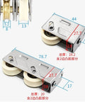 Slide Like A Dream With This Double Wheel Stainless Steel Pulley Roller Designed To Fix Squeaky Windows And Sliding Doors Easily Replace Worn Hardware On Kitchen Cabinets And Closets With This Heavy Duty Smooth Gliding Part 1 Pack showing dimensions of rollers and stainless steel casing.