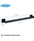Heavy Duty 23.6 Inch Black Stainless Steel Towel Bar Rack For Bathroom And Kitchen Rustproof SUS 304 Wall Mount Towel Holder With Screws