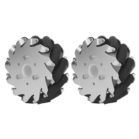 127mm Omni Directional Wheel Set For DIY Robot Car With 45KG Load Capacity, 12 Rubber Rollers And Bearings, Aluminum Alloy Chassis Kit