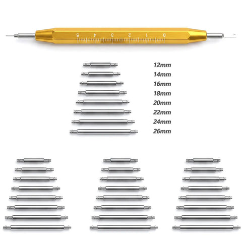 Must Have Watch Band Repair Kit With 32 Stainless Steel Pins And A Spring Bar Tool Heavy Duty Replacement Kit For 12 26mm Straps