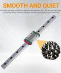 MGN9 Linear Rail Guide 400mm With MGN9 H Type Linear Bearing Sliding Block for CNC XYZ DIY Engraving Machine shown horizontally