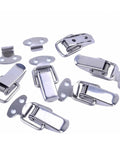 12 Pack Toggle Latches Spring Loaded Clamps For Cabinets Boxes Crates And Cases No Fuss Snap Tension Locks silver clasps