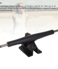 7 Inch Bridge Skateboard Bracket Pair For Dancing Longboards displayed, featuring beefy aluminum alloy long trucks