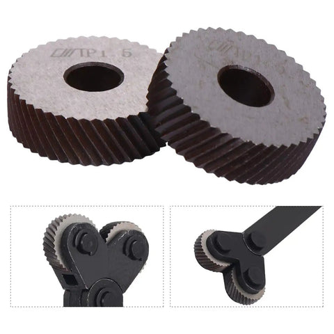 3 Piece Dual Wheel Knurling Tool Set With Diagonal And Linear Pitch For Precision Machining And Embossing Pro Grade Durable Build