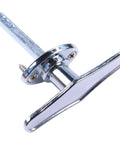 Chrome Plated Dummy T Handle Garage Door Lock Kit No Keys Non Locking With Inside And Outside Mounting Handles Installation Hardware Included Fits Many Brands