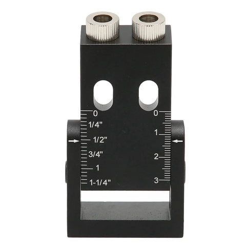 Top Notch Woodworking Punch Locator For 15 Degree Inclined Holes With Precision Joint Angle Positioner, black measuring tool.